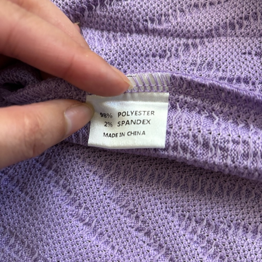 Lavender Purple Knit Cardigan Sweater - Picture 7 of 7